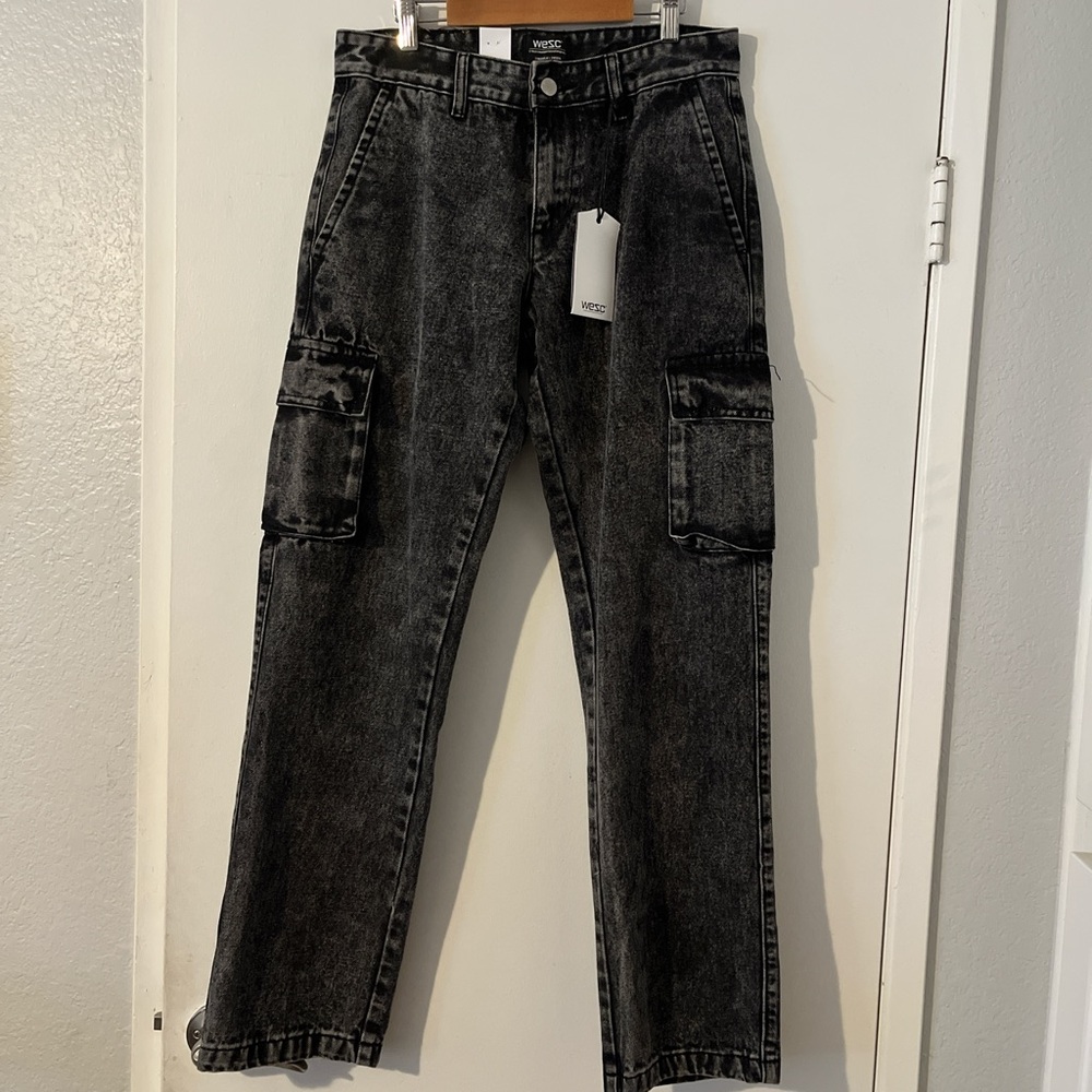 Men's Black Cargo Jeans